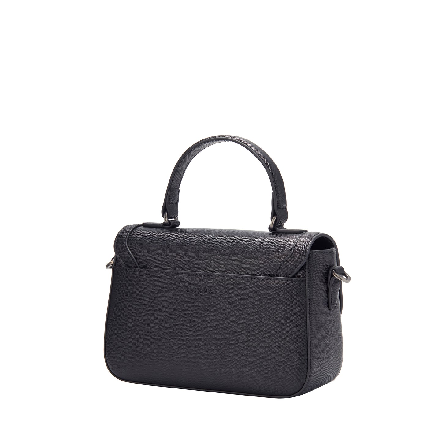 SEMBONIA Darkness Econest Gingham Satchel Bag - 0603600-346S