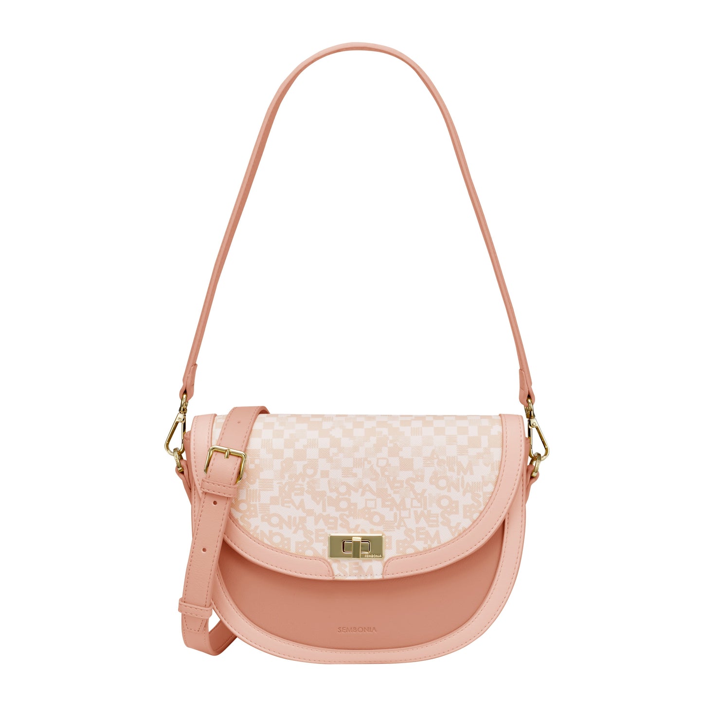 SEMBONIA Audrey Monogram Crescent Crossbody Bag - 0603776-302S