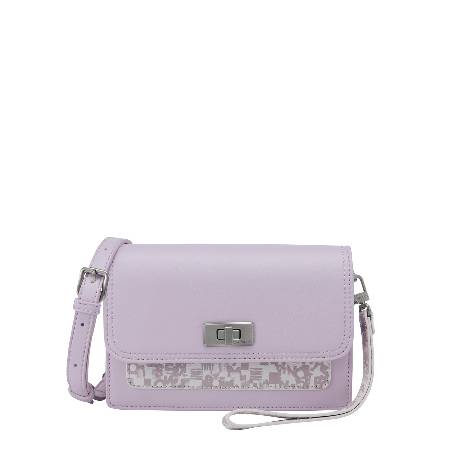 SEMBONIA Two-Tone Monogram Crossbody Bag - 0603779-305S