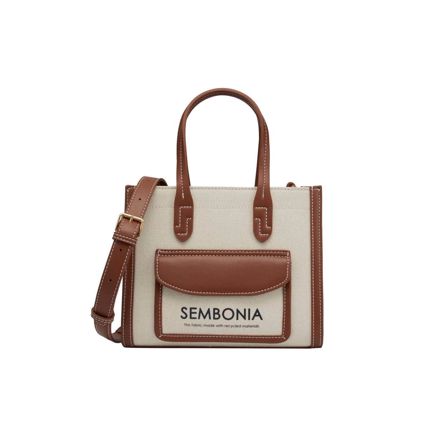 SEMBONIA Emily Canvas Stitch-Trim Tote Bag - 0603781-303S