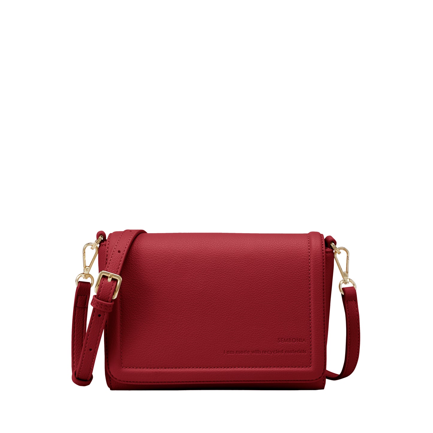 SEMBONIA "I am made with recycled materials" debossed Crossbody Bag - 0603808-005S