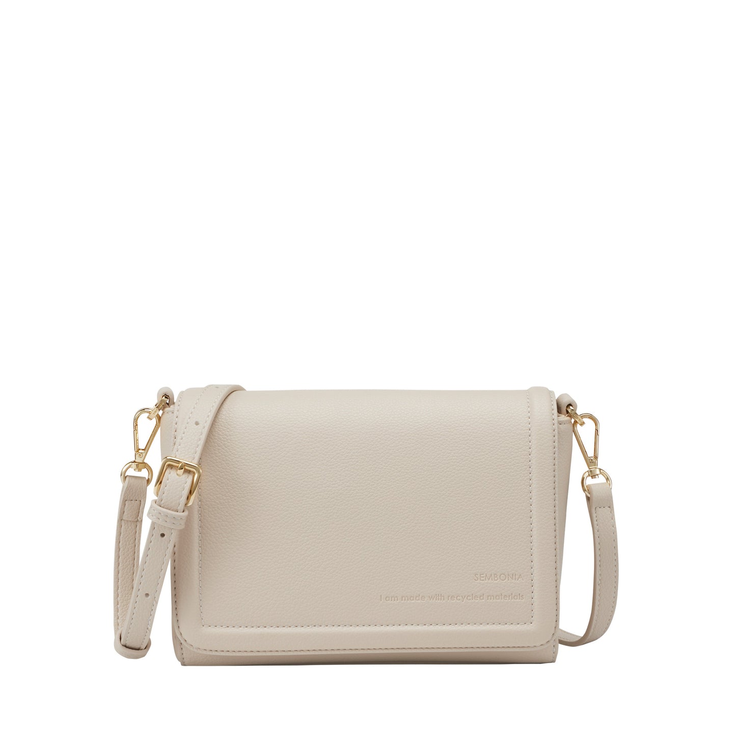SEMBONIA "I am made with recycled materials" debossed Crossbody Bag - 0603808-005S