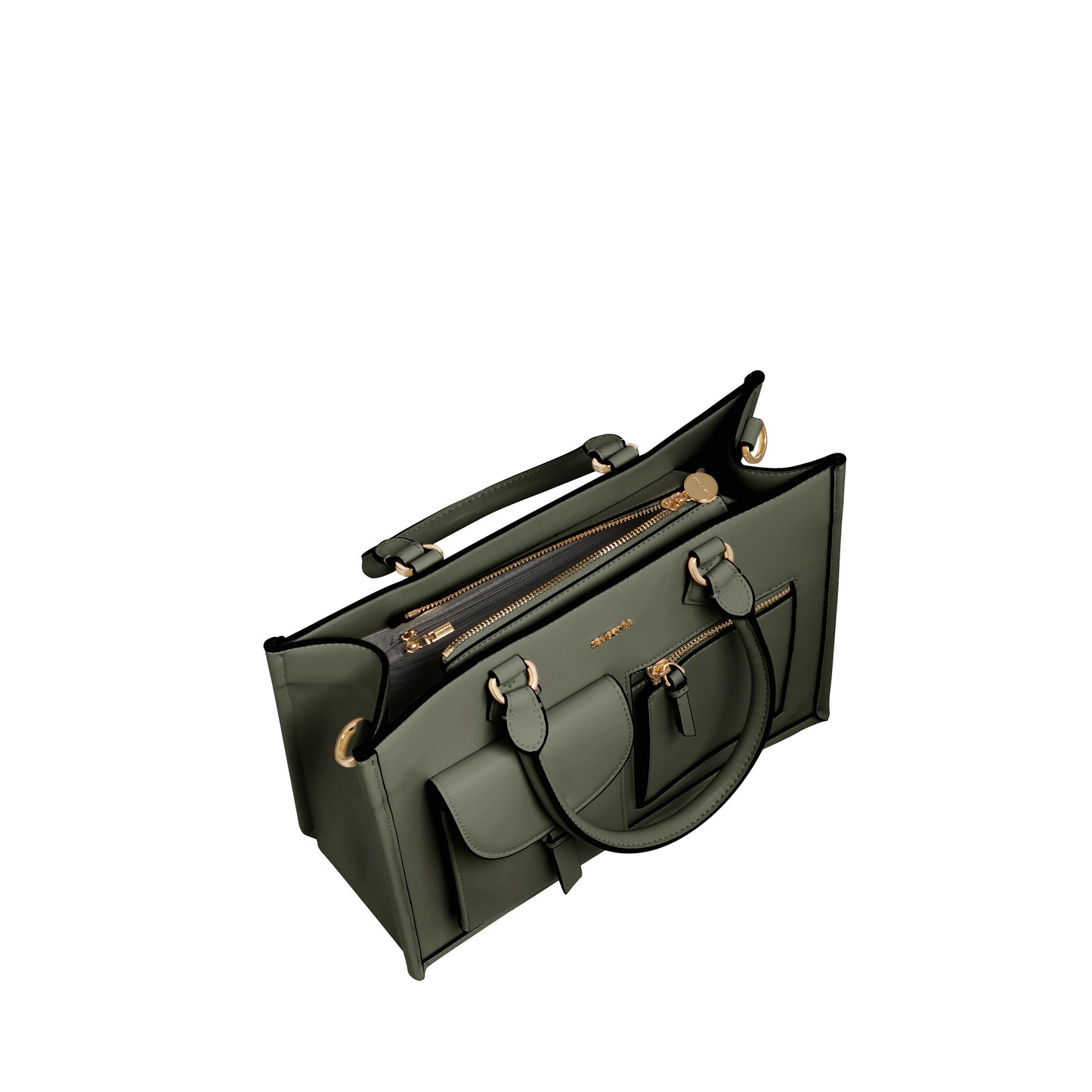 SEMBONIA Medium Classic Multi-Pockets Satchel Bag - 0603812-008S