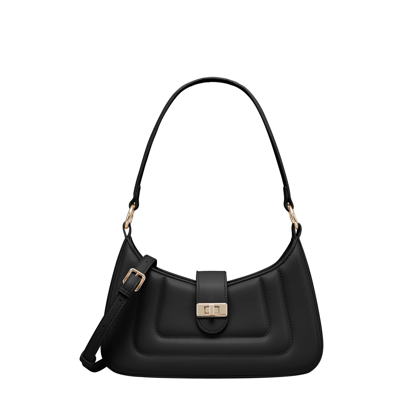 SEMBONIA Leona Crinkled Crescent Crossbody Bag - 0603822-002S