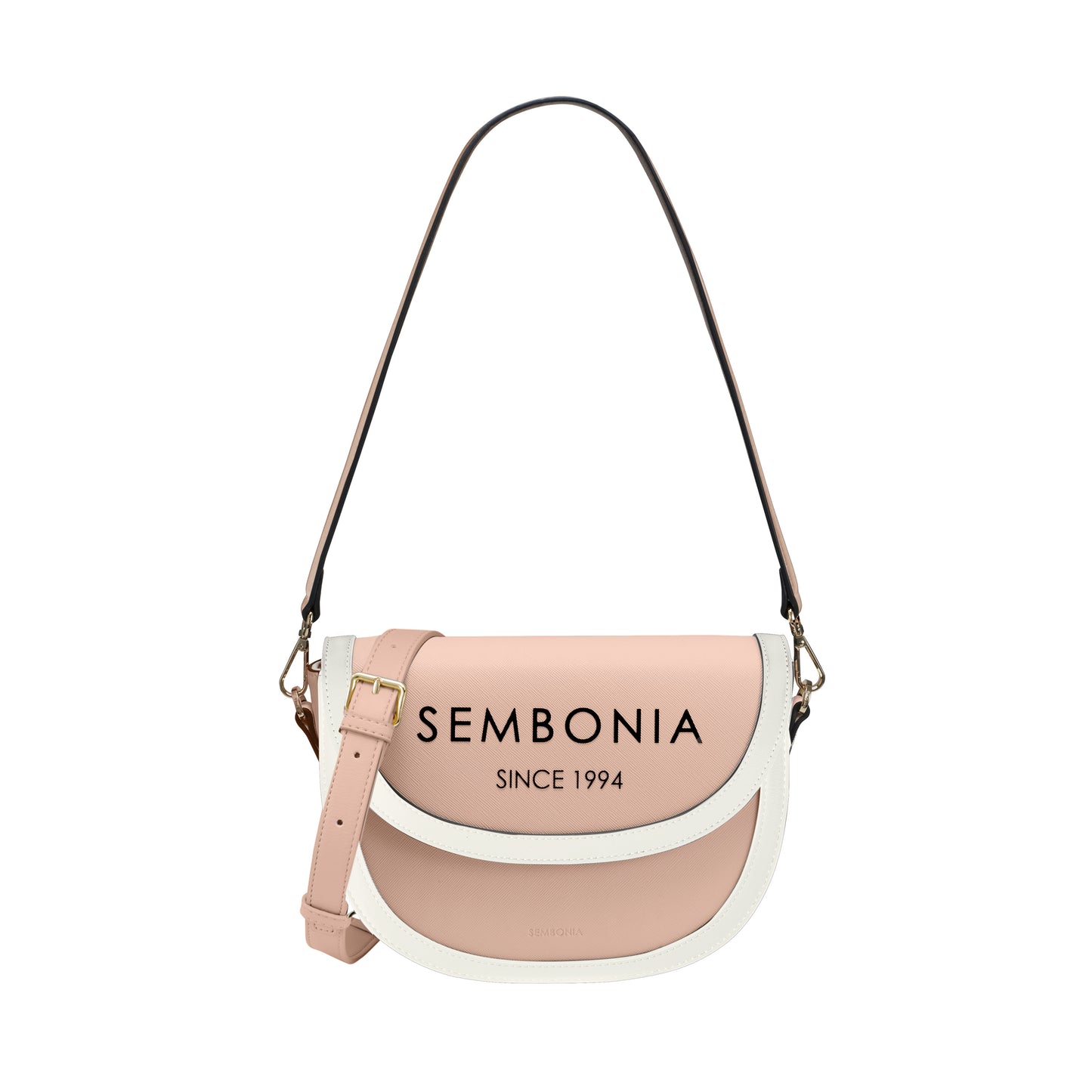 SEMBONIA Audrey Logo Printed Crescent Crossbody Bag - 0603838-302S