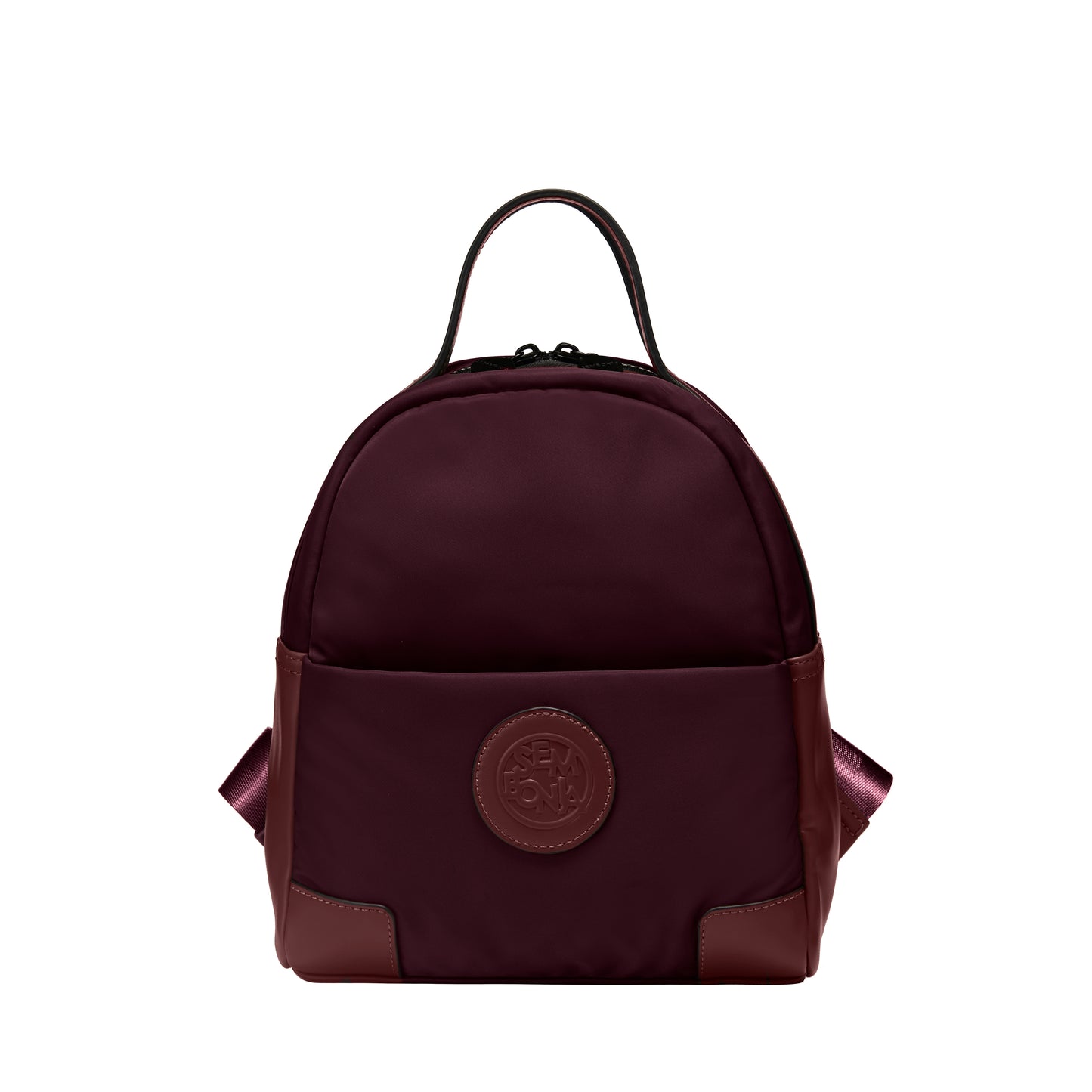SEMBONIA Traveler Logo Patch Decor Nylon Backpack - 0603897-009S