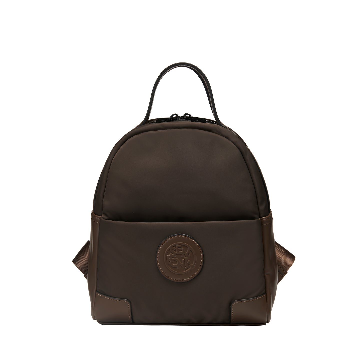 SEMBONIA Traveler Logo Patch Decor Nylon Backpack - 0603897-009S