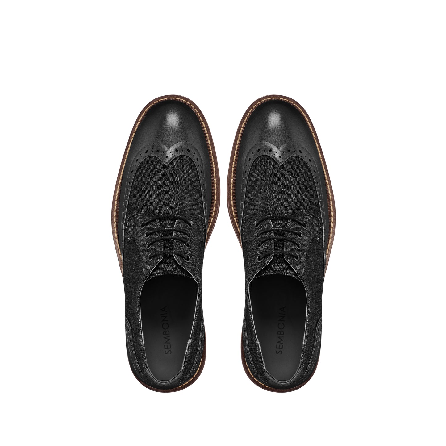 SEMBONIA Men Recycled Materials of Synthetic Leather Broque - 06657-05007S