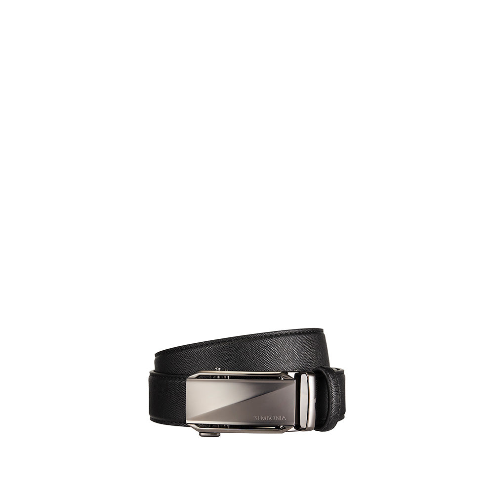 SEMBONIA Men 3.5 cm Auto Plaque Buckle Leather Belt - 066703-217S