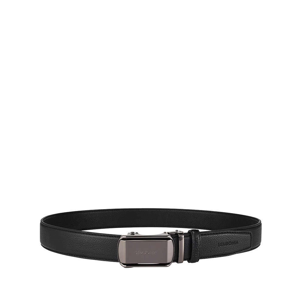 SEMBONIA Men 3.5 cm Auto Plaque Buckle Leather Belt - 066703-218S