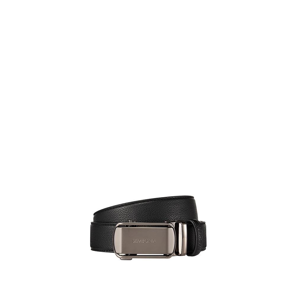 SEMBONIA Men 3.5 cm Auto Plaque Buckle Leather Belt - 066703-218S