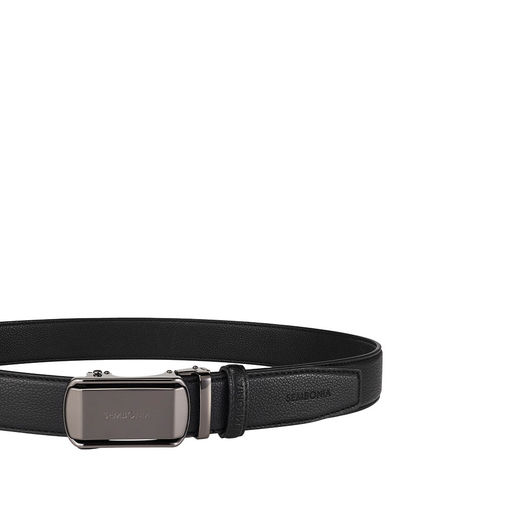 SEMBONIA Men 3.5 cm Auto Plaque Buckle Leather Belt - 066703-218S