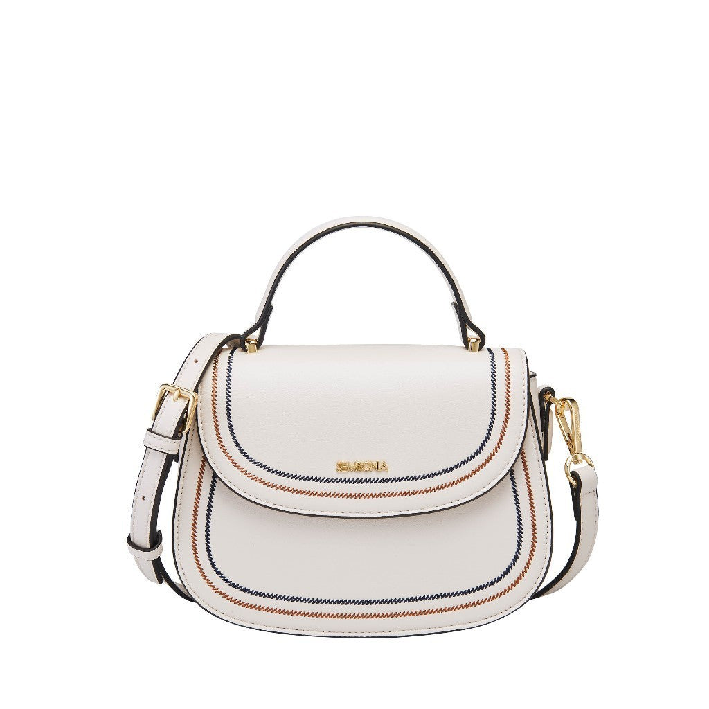 SEMBONIA Classy Contrast Stich-Trim Crossbody Bag - 0603764-006S