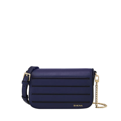 SEMBONIA Elegant Striped Flap Crossbody Bag - 0603481-307S