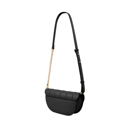 Waffle Embossed Curved Front Flap Crossbody Bag - 0603636-307S