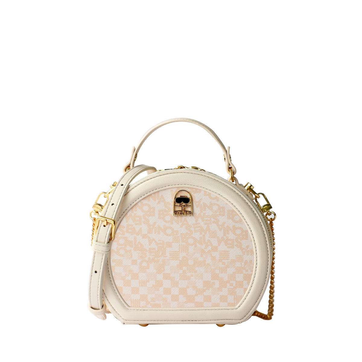 Roulley Monogram Print Crossbody Bag