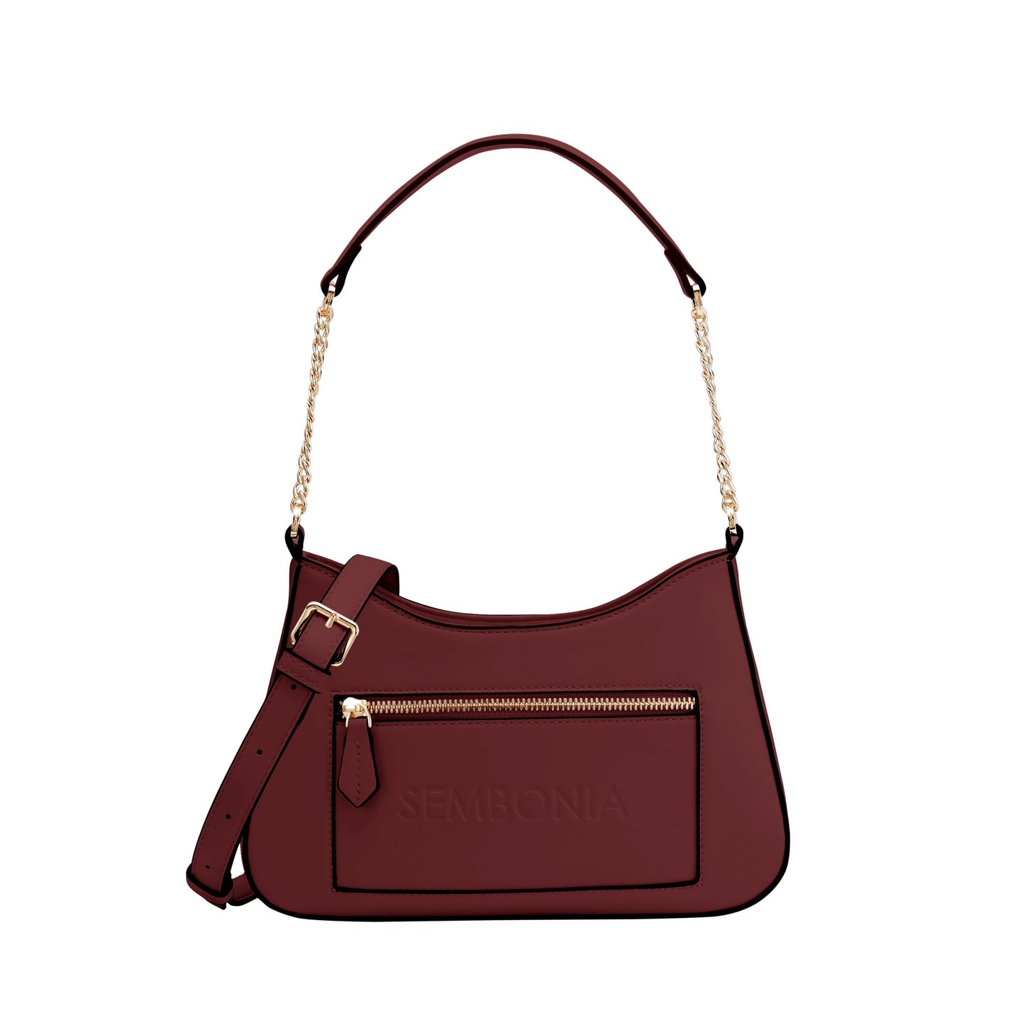 SEMBONIA SEMBONIA Debossed Trapeze Crosbody Bag - 0603811-002S