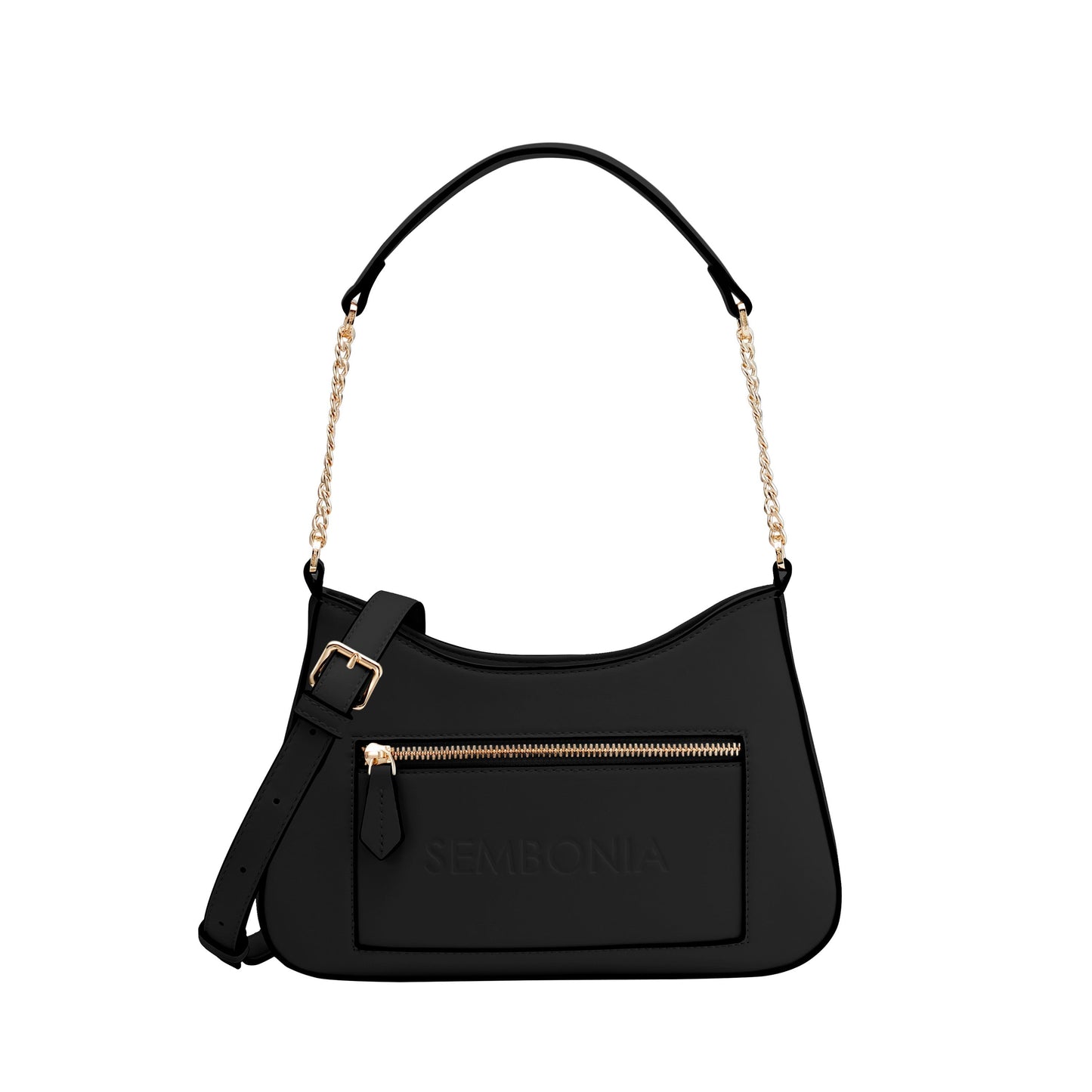 SEMBONIA SEMBONIA Debossed Trapeze Crosbody Bag - 0603811-002S
