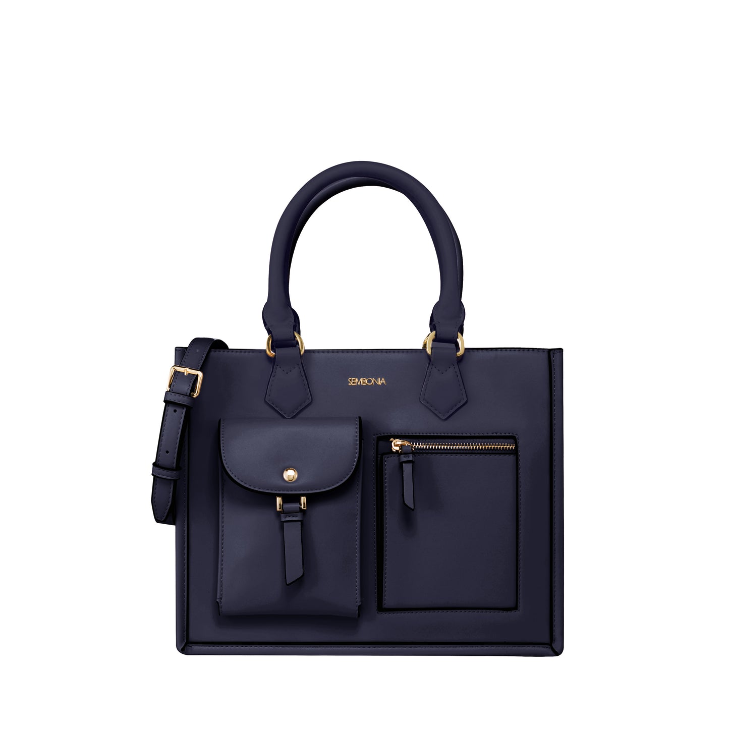 SEMBONIA Medium Classic Multi-Pockets Satchel Bag - 0603812-008S