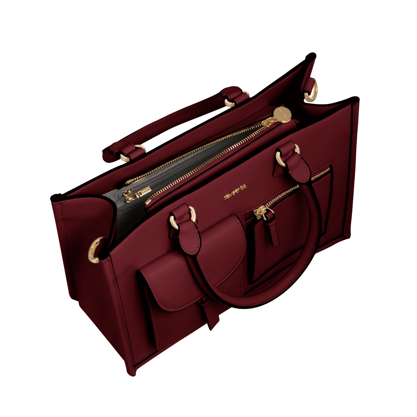 SEMBONIA Large Classic Multi-Pockets Satchel Bag - 0603812-018S