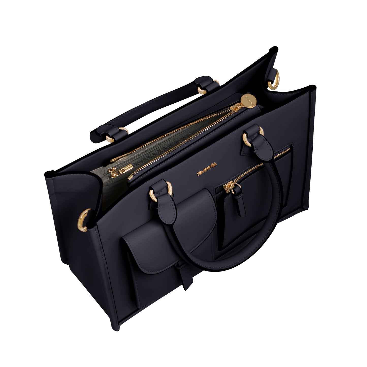 SEMBONIA Large Classic Multi-Pockets Satchel Bag - 0603812-018S