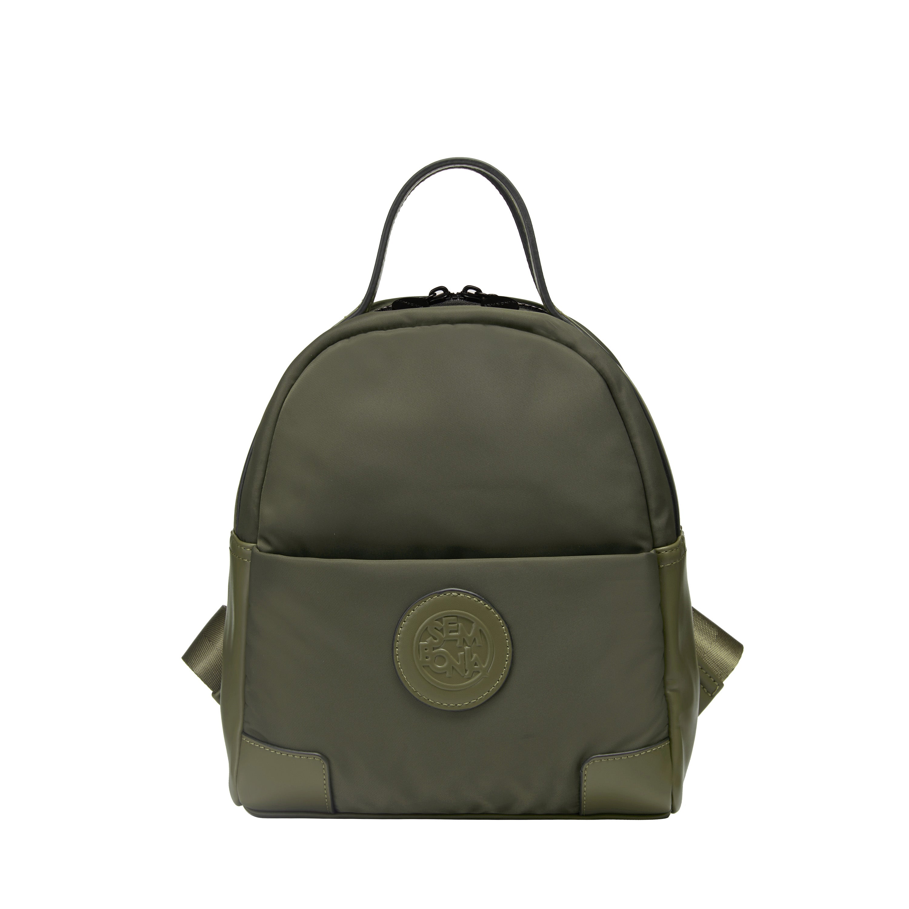 SEMBONIA Traveler Logo Patch Decor Nylon Backpack 0603897-009S