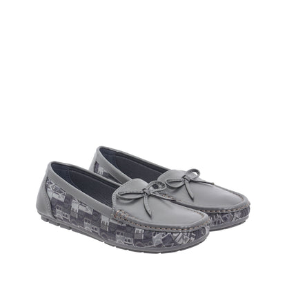 Women Synthetic Leather + Monogram Loafer