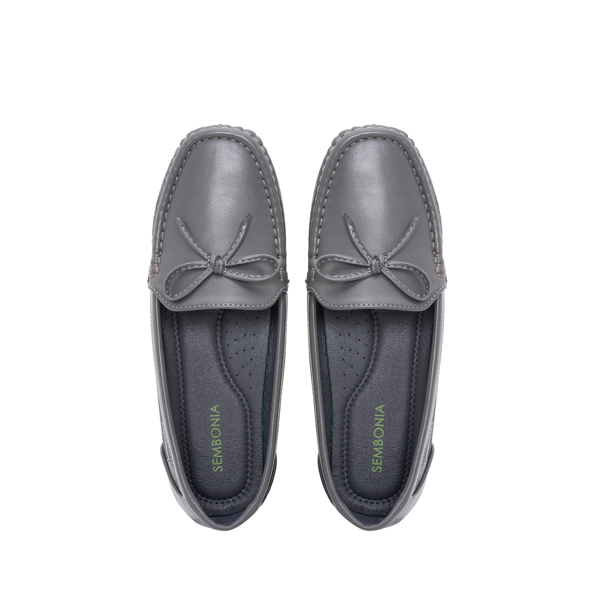 Women Synthetic Leather + Monogram Loafer