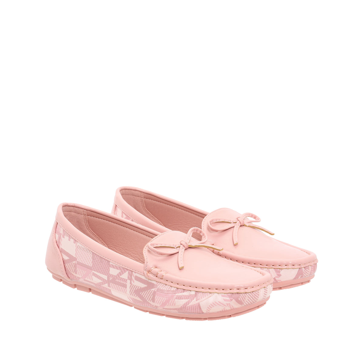 Women Synthetic Leather + Monogram Loafer
