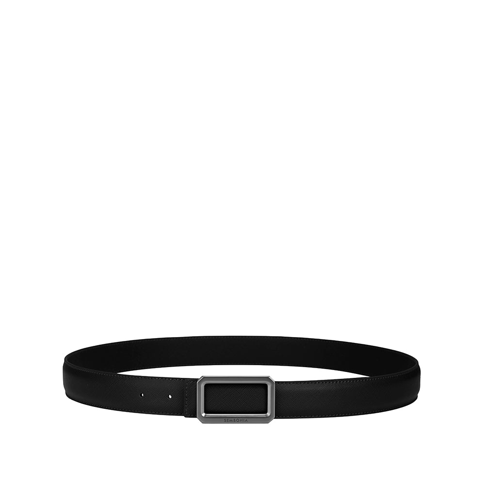 3.2Cm Matte Gunmetal Buckle Belt