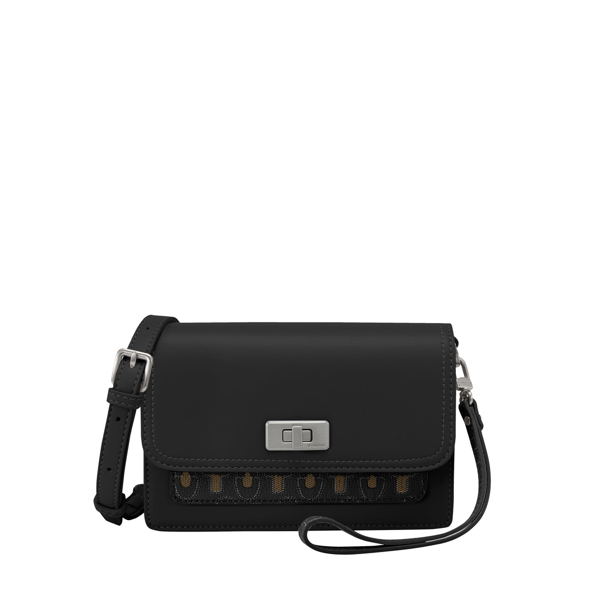 Two-Tone Monogram Crossbody Bag