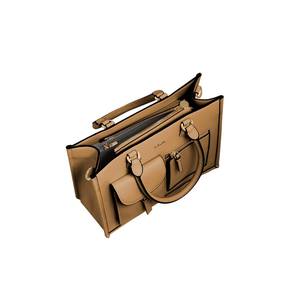 SEMBONIA Large Classic Multi-Pockets Satchel Bag - 0603812-018S