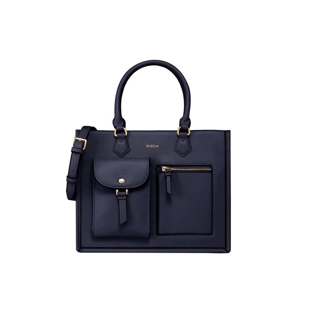 SEMBONIA Large Classic Multi-Pockets Satchel Bag - 0603812-018S