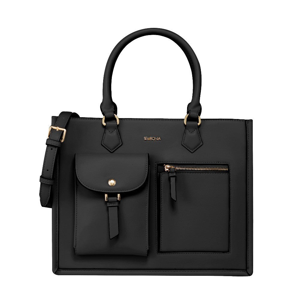 SEMBONIA Large Classic Multi-Pockets Satchel Bag - 0603812-018S