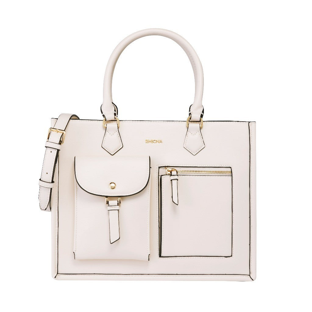 SEMBONIA Large Classic Multi-Pockets Satchel Bag - 0603812-018S