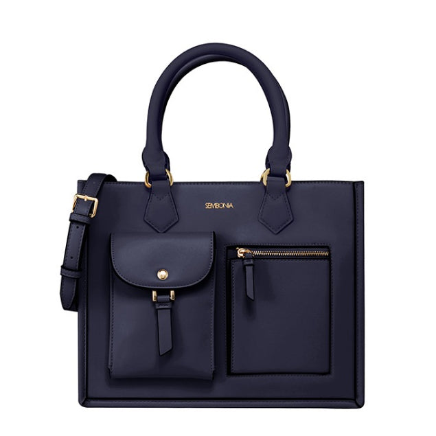 SEMBONIA Medium Classic Multi-Pockets Satchel Bag - 0603812-008S