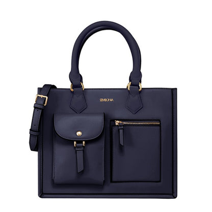 SEMBONIA Medium Classic Multi-Pockets Satchel Bag - 0603812-008S