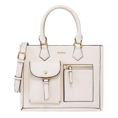 SEMBONIA Medium Classic Multi-Pockets Satchel Bag - 0603812-008S