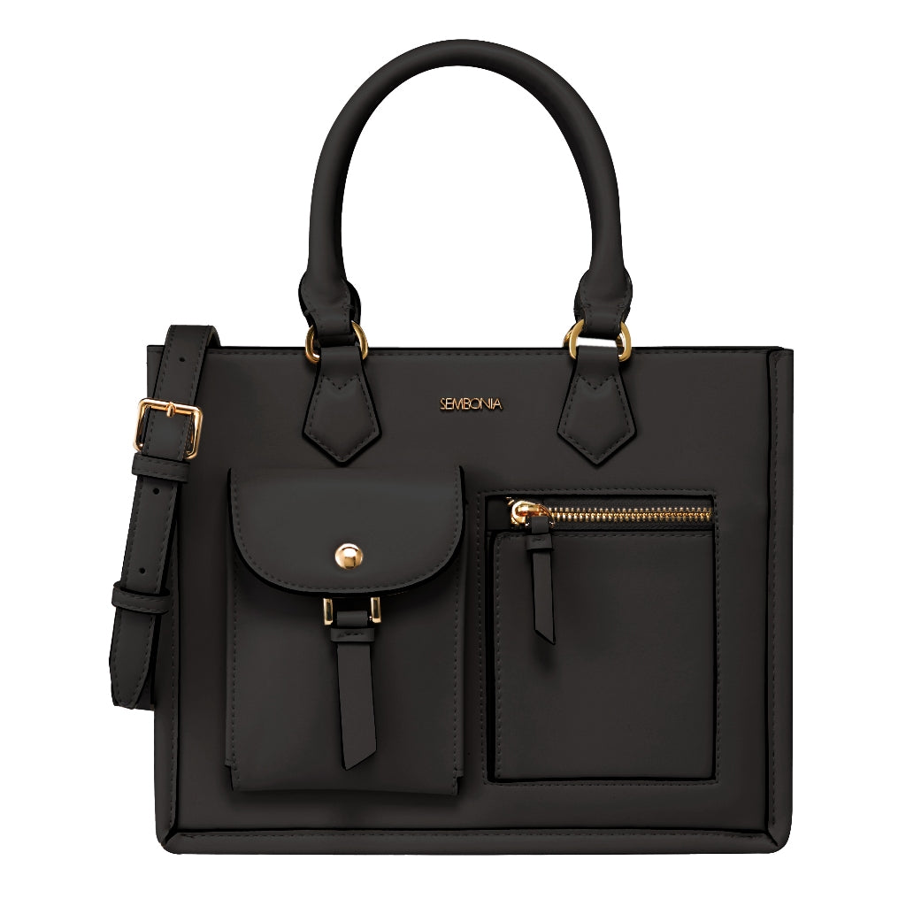 SEMBONIA Medium Classic Multi-Pockets Satchel Bag - 0603812-008S
