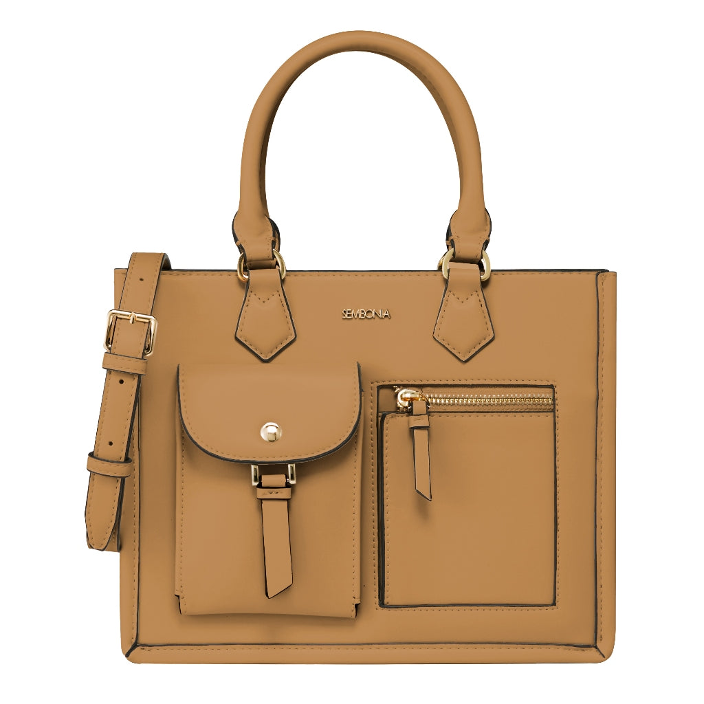 SEMBONIA Medium Classic Multi-Pockets Satchel Bag - 0603812-008S