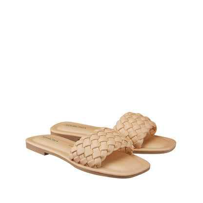 SEMBONIA Women Recycled Materials of Synthetic Leather Flats - 06315-10084S