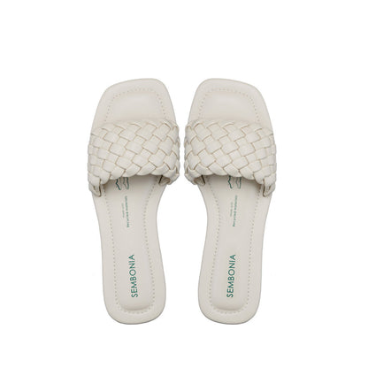 SEMBONIA Women Recycled Materials of Synthetic Leather Flats - 06315-10084S