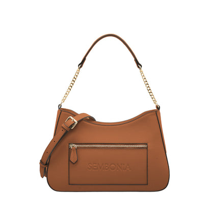SEMBONIA Debossed Trapeze Crossbody Bag - 0603811-012S