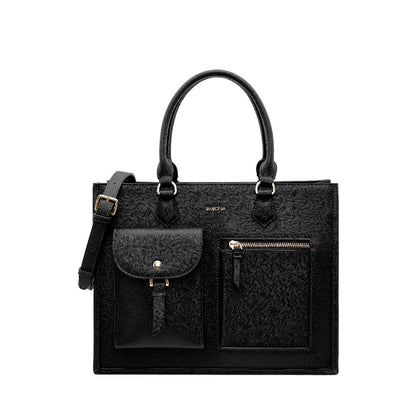 SEMBONIA Large Classic Multi-Pockets Satchel Bag - 0603812-018A