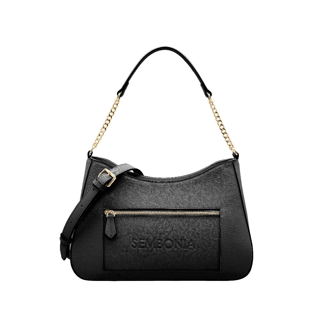 SEMBONIA Debossed Trapeze Crosbody Bag Large - 0603811-012A