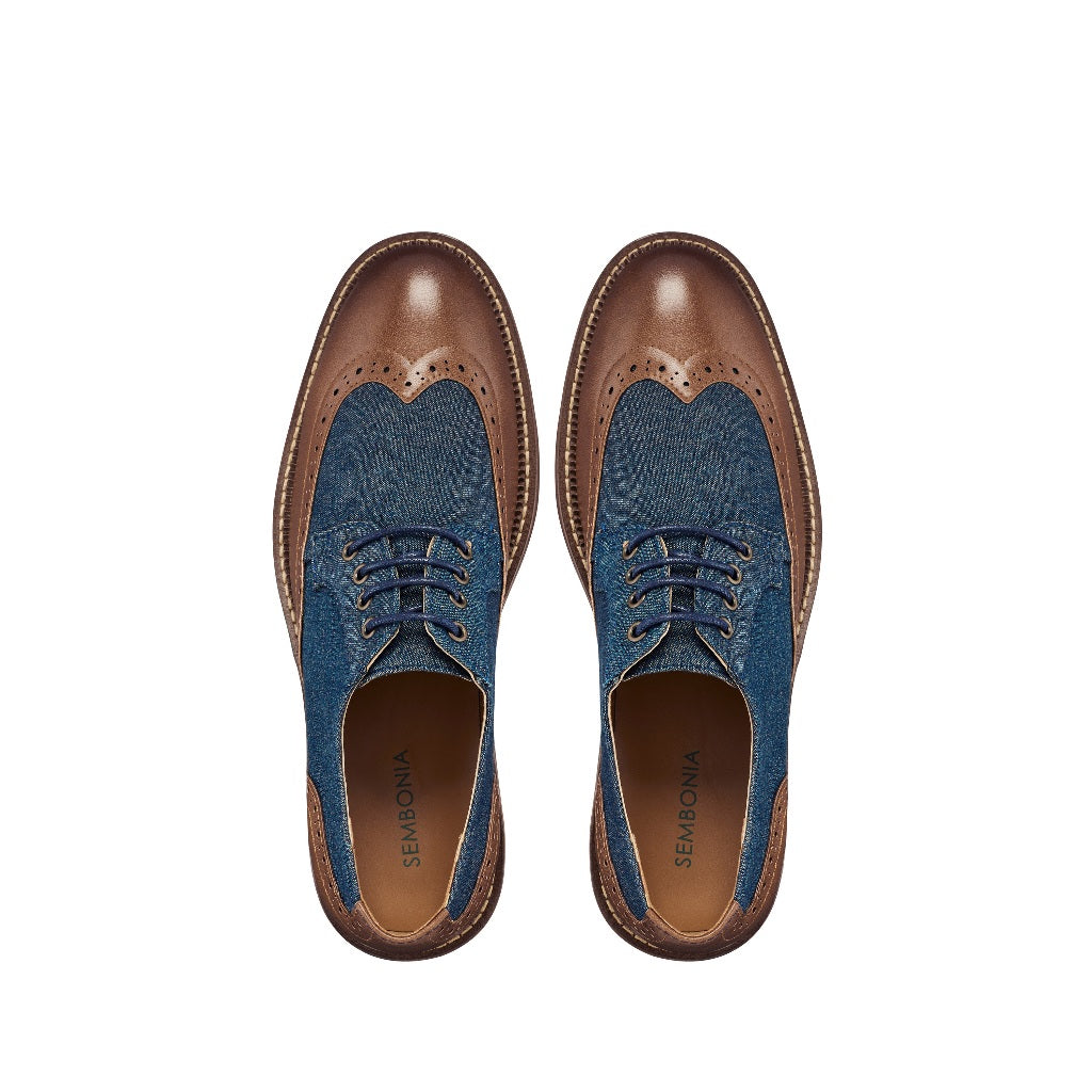 SEMBONIA Men Recycled Materials of Synthetic Leather Broque -06657-05007S