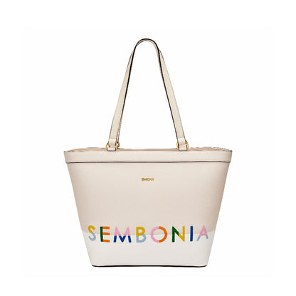 SEMBONIA Whimsical Embroidered Logo Tote Bag - 0603651-303S
