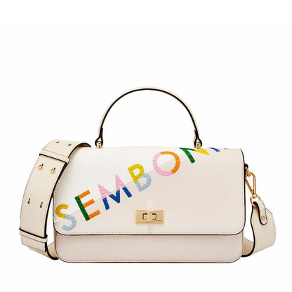 SEMBONIA Whimsical Embroidered Logo CrossBody Bag - 0603651-306S