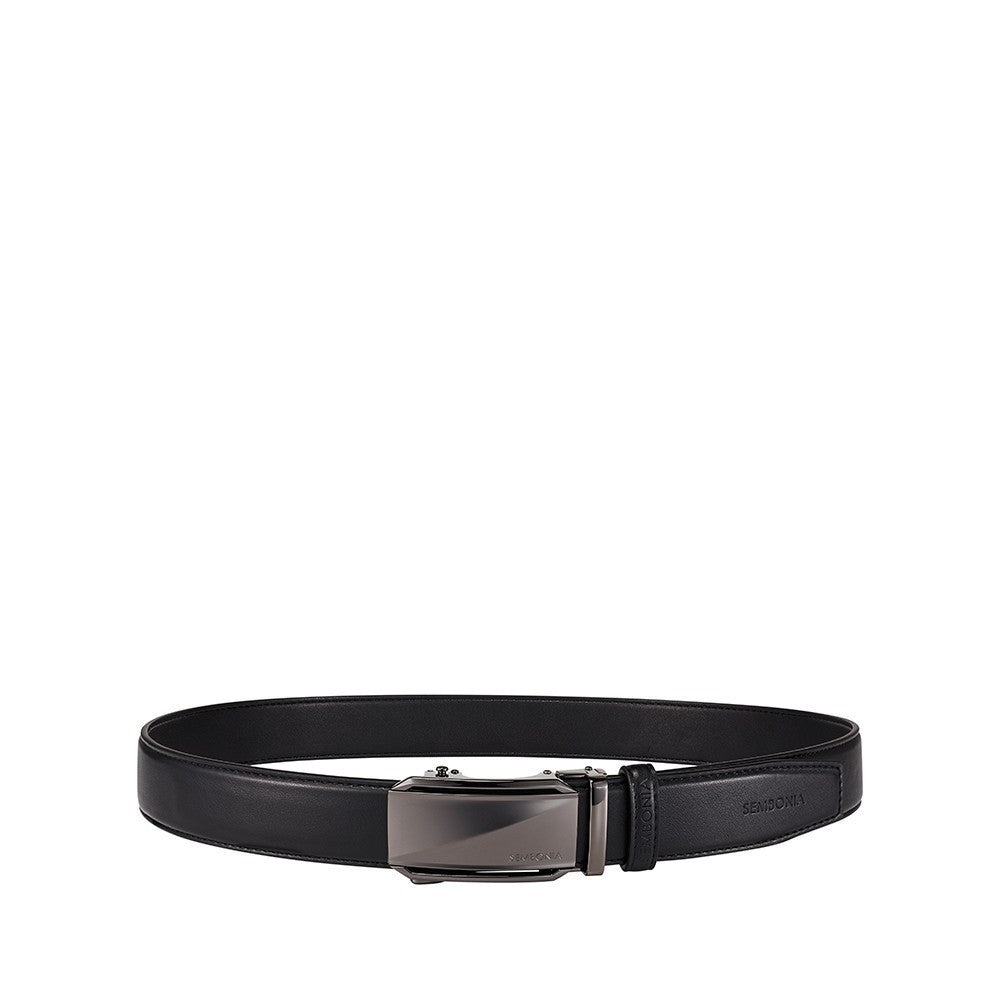 SEMBONIA Men 3.5 cm Auto Plaque Buckle Leather Belt - 066703-217S-98