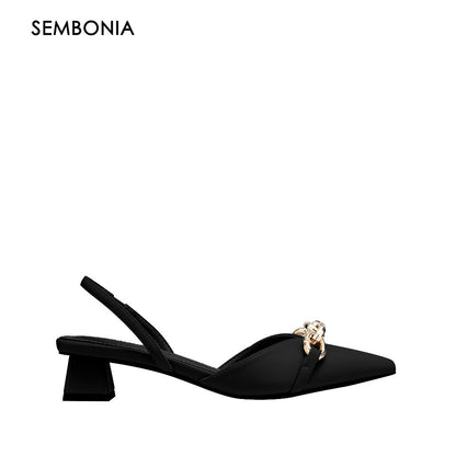 SEMBONIA Women Recycled Materials of Synthetic Leather Mule - 06316-90064S